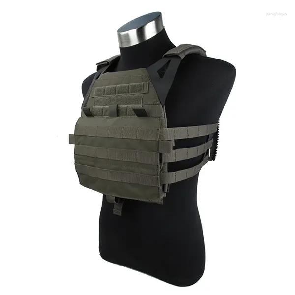 Chaquetas de caza TMC Jim Plate Carrier 2.0 Swimmer Cut Zipper Panel Ver. Chaleco de combate táctico Ranger Green TMC3399