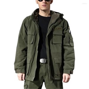 Chaquetas de caza Ejército de EE. UU. Clásico M65 Táctico Trench Hombres Abrigo cortavientos Algodón puro Sólido Ropa de hombre Invierno Polar Chaqueta militar