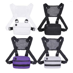 Vestes de chasse Gilet Running Chest Rig Bag Hip Hop Streetwear Sports PhBags Pouch