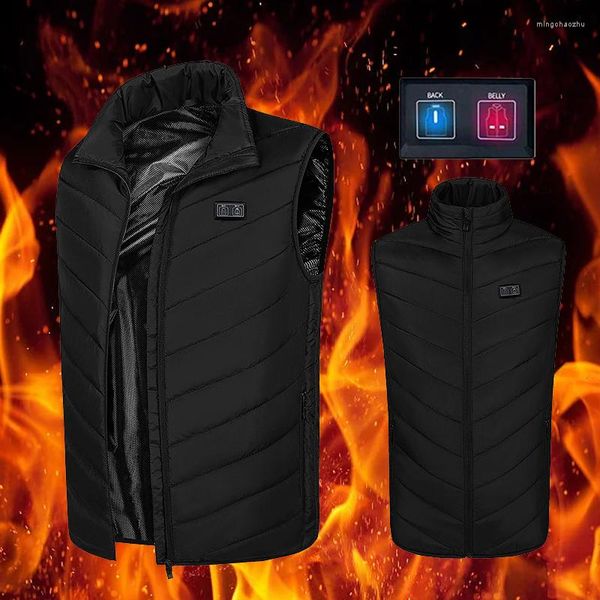 Chaquetas de caza de invierno 9 áreas chaleco calefactable para acampar al aire libre hombres calentador Usb chaqueta de calefacción eléctrica chaleco térmico ropa