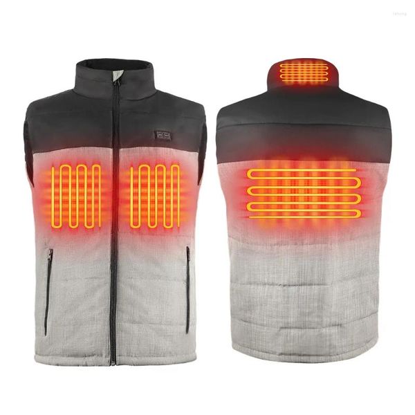 Vestes de chasse Gilet chauffant électrique d'hiver homme femme doudoune avec batterie rechargeable chauffe-corps chauffant léger rembourré