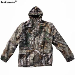 Chaquetas de caza Pesca de invierno Abrigo impermeable Árbol Camuflaje biónico Caza Chaqueta con capucha Mantener caliente Espesar Polar Algodón Ropa de francotirador 231215