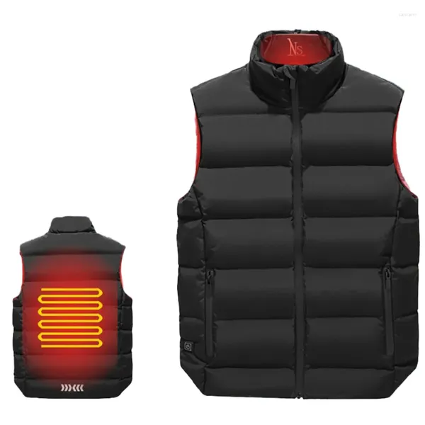 Vestes de chasse hiver auto-chauffant gilet hommes col montant chauffage vers le bas électrique USB sûr Intelligent température constante chaleur