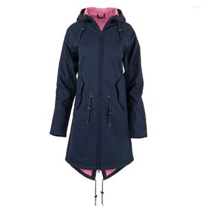 Vestes de chasse femmes longue veste de pluie sweat à capuche extérieur imperméable imperméable coupe-vent pardessus manteau à capuche grande taille 5XL