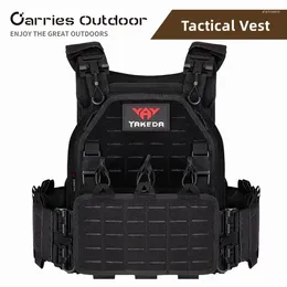 Jachtjassen YAKEDA Plate Carrier Tactisch Vest Outdoor Beschermende Schouder Verstelbare Airsoft Combat Militaire uitrusting