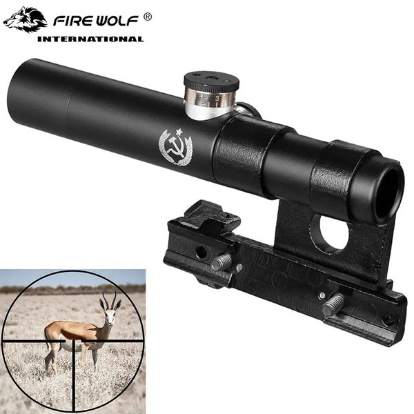 Viseur optique de chasse Lentilles multicouches 3.5x Portée Svt-40 multicouche antichoc pour Mosin Nagant Tactical Rifle Scope Riser