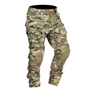 Pantalon De Chasse Hommes Pantalon De Combat Avec Genouillères Armée Militaire Airsoft Tactique Cargo Sport Pantalon Camouflage Multicam Trekking Chasse Vêtements 230530