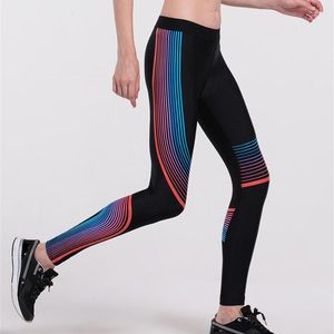 Jachtbroek zomer sport yoga dames streamer printen hoge sterkte elastische strakke fitness kleding wandelende vrouwen