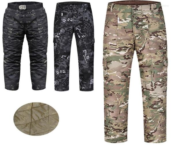 Pantalones de caza de invierno de lana gruesa, cálidos, elásticos, informales, militares, SoftShell, impermeables, térmicos, tácticos, pantalones largos 2469727