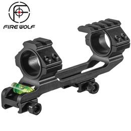 Hunting Scope Mount Double Ring With Spirit Bubble Nivel Fit 20 mm Picatinny Rail pour Tactical Rifle Scope 25,4 / 30 mm