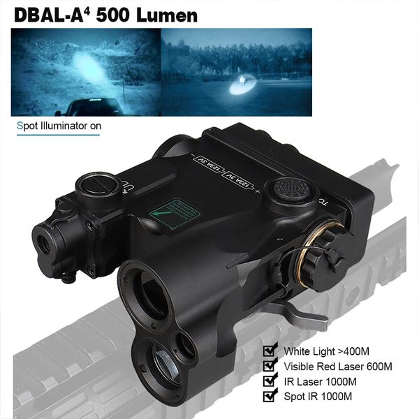 Portée de chasse LASER tactique DBAL-A4 Dbal A4 Laser de visée à double faisceau avec Laser Visible/infrarouge/tache infrarouge/illuminateur d'inondation/lumière tactique CL15-0146