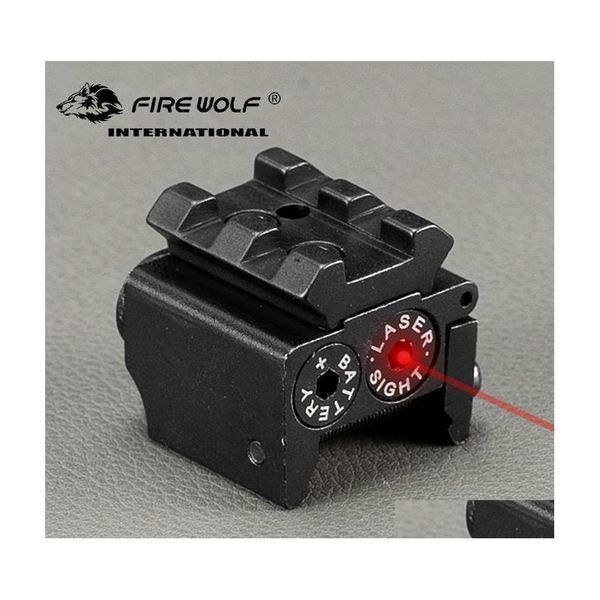 Hunting Scopes Scopes de chasse 650Nm 300M Mini tactique point rouge portée de visée Laser 28X26Mm Dc 4.5V double montage sur Rail Weaver Compact Drop D Dh8Ub