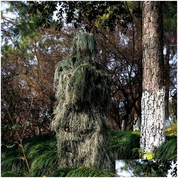 Ensembles de chasse Camouflage Ghillie Suit Secréctif Aenvain Shooting Vêtements Sniper Costumes Vêtements pour livraison Drop Sports Outdoors Athleti DHW5A