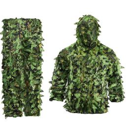 Jachtsets Sticky Flower Bionic Bladeren Camouflage Suit Ghillie Woodland Universal Camo Set