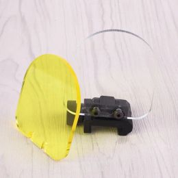 Jacht schieten oogbeschermer kit opvouwbaar zicht scope lens scherm beschermer deksel witgele schild en spoorbevestiging