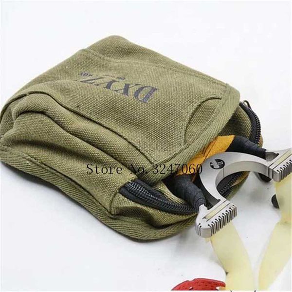 Hunting Slingshots Nouveau 1 pièces fronde matière fine sacs en toile balles sac étui pochette étui fronde tir chasse sport fronde accessoires YQ240226