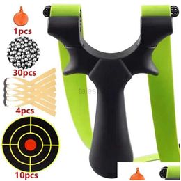 Hunting Slingshots Slings S Outdoor Précision Shooting 4 Série Viste Resin Paper Integrated Paper Ball Flat Rubber Band Prac Dho8f