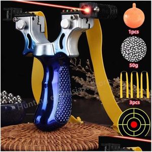 Jacht Slingshots Slings S Slings S Outdoor Sports High-Power Laser Richt Traction High-Precision Catapt Shooting Game Practice Drop Dhltz