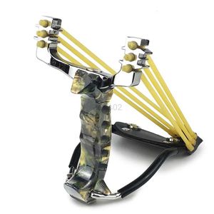 Hunting Slingshots Slingshot extérieur arc fronde tir chasse puissante avec 3 tubes en caoutchouc catapulte cible de poche tactique professionnelle YQ240226