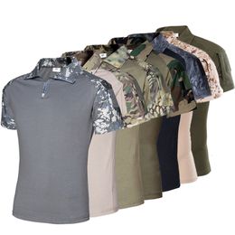 T-shirts de chasse Camouflage Chemises militaires T-shirts Hommes Chemise tactique extérieure Séchage rapide Chasse Crop Tops Vêtements d'entraînement Armée T-shirt Randonnée 230530