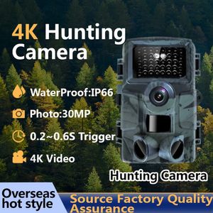 Hunting Trail Camera Araproofroproof Wild Animal Surveillance Détecteur infrarouge Vision nocturne 4K Équipement HD 240423