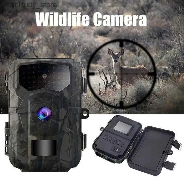 Hunting Trail Cameras Caméra de chasse 1080P infrarouge extérieure caméra de sentier sauvage 2 millions de pixels couleur capteur CMOS vision nocturne détection automatique Q240321