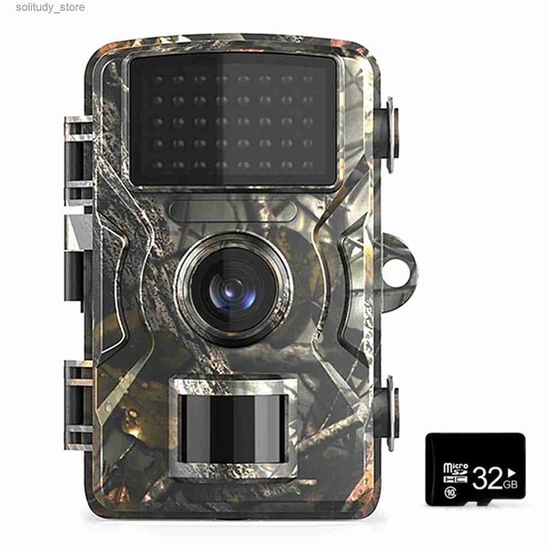 Hunting Trail Cameras Caméra de chasse à la faune 16MP 1080P, carte TF 16/32 go, caméra de sécurité à Activation sportive, étanche IP66, Vision nocturne des sentiers infrarouges Q240321