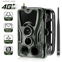 Hunting Trail Cameras FTP P 4G MMS Email 20MP caméra de chasse HC801LTE sans fil SMS cellulaire caméra de faune 0.3S déclencheur photo visionneuse Q240321