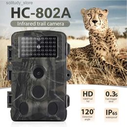 Hunting Trail Cameras HC802A caméra de sentier de la faune 24MP 2.7K piège Photo vidéo en plein air infrarouge chasse Vision nocturne détection de mouvement Q240321