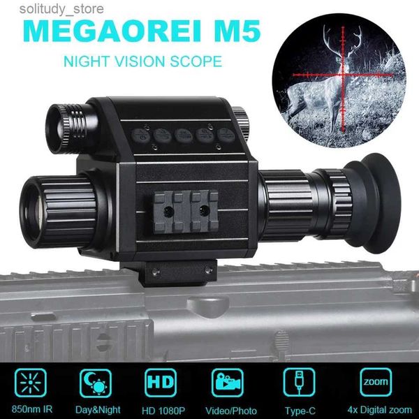 Caméras de chasse Megaorei M5 vision nocturne infrarouge caméra de chasse reflex haute définition 1080P enregistrement photo vidéo fusil de vision nocturne machine tout-en-un Q240321