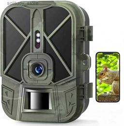 Hunting Trail Cameras Caméra de chasse à trajectoire extérieure 50MP 4K avec batterie au lithium 10000Mah photos de vision nocturne caméra de jeu de piège de surveillance sauvage Q240321