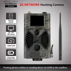 Caméras de chasse SunTekCam 16MP 940nm 1080P 2G caméra de chasse avec panneau solaire charge Vision nocturne IP56 étanche MMS SMS GPRS piège Photo Q240321