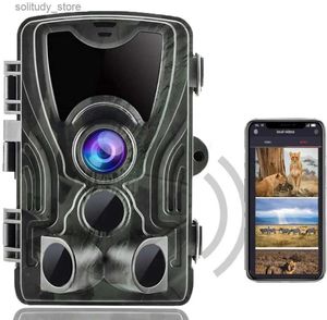 Caméras de chasse Suntekcam Wifi801B Application Bluetooth caméra de suivi WIFI en direct chasse en Streaming 24MP 1296P Vision nocturne surveillance de la faune Q240321