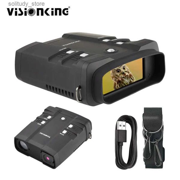 Caméras de piste de chasse Dispositif de diode de vision nocturne numérique visuelle 1080P 5W enregistreur de caméra de vision nocturne infrarouge avec une obscurité totale de 300 mètres pour la chasse Q240321