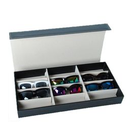 HUNYOO 12 raster zonnebril opbergdoos organizer glazen vitrine standhouder brillen brillen doos zonnebrillenkoker C0116243x