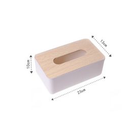 HUNYOO Servilleta de madera maciza Soporte de forma cuadrada Caja de tejido de plástico de madera Caja para el hogar Caja de papel de cocina Accesorios Caja de almacenamiento 201030