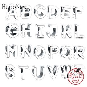 HuooNew Fit Original Pandora Charms Bracelet 925 Sterling Silver Alphabet Letter A-Z Beads Kralen para la fabricación de joyas Berloque Q0531