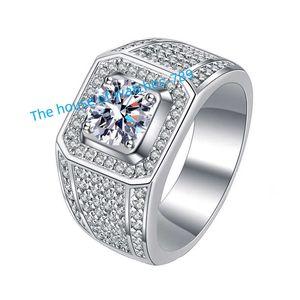 Husky Jewelry Full Star Deluxe Lide Edition Mens Diamond Sterling Silver Moissanite Ring