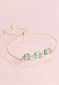 Hutang – bracelets à maillons en argent Sterling 925 avec topaze bleue, couleur or jaune, bijoux fins, réglables pour femmes, 4777461