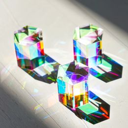 Hutds kleur prisma glas zonlicht decompresseert tafel meubels verjaardag kristal creatief geschenk zon catcher 240430