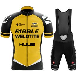 Huub Cycling Jersey Set 2024 MANS Équipe de manches à manches courtes Vêtements cyclistes MTB Uniforme Maillot Ropa Ciclismo Summer Bicycle Wear 240510