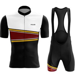 Huub Team Cycling Jersey Set Man Summer Mtb Race Clothing Short Sleeve Ropa Ciclismo Outdoor Riding Bike Uniforme 240311