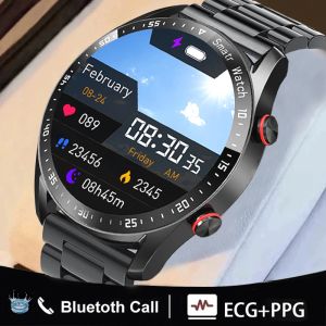 HW20 ECG+PPG Bluetooth llamado Smart Watch Men Full Touch Sport Watch Tracker Men Smartwatch Smartwatch Water Water para Android IOS