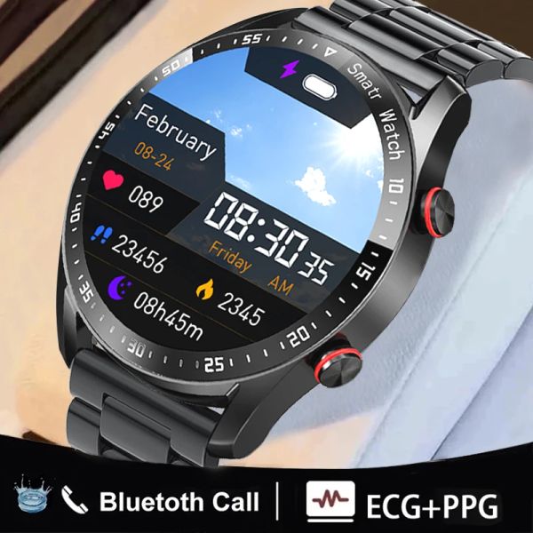 Reloj inteligente HW20 ECG + PPG con Bluetooth para hombre, dispositivo deportivo completamente táctil, rastreador de salud, resistente al agua, para Android IOS, 2022