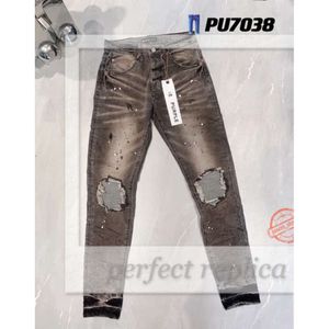 Hwdq Jeans pour hommes pantalons denim violet galerie maigre taille droite 28-40 Motorcycle tendance de la tendance longue de qualité concepteur pour hommes haut