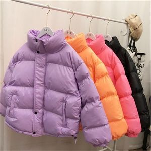 HWLZLTZHT Vestes d'hiver pour femmes Couleurs de bonbons Parka pour femmes Veste surdimensionnée Parka femme chaude Femmes Puffer Jacket 201029