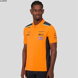 Hx8k 2023 Camiseta de manga corta para hombre de verano Camisetas F1 Racing Team Mclaren Replica Polo Lando Norris Fórmula 1 Sitio web oficial Últimos polos calientes Polo 3d Yu78