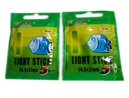 HXLSPORTSTORE 4537 mm de pêche nocturne Lumineuse flotteur fluorescent léger bâton de bâton multicolore