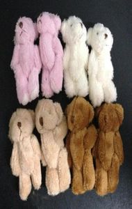 HXLTOYStore 6cm PSH Mini Teddy Bear Lange wol Kleine beren Gesneden dieren Speelgoed Hangers voor sleutelhanger Bouquet 4Color5877301