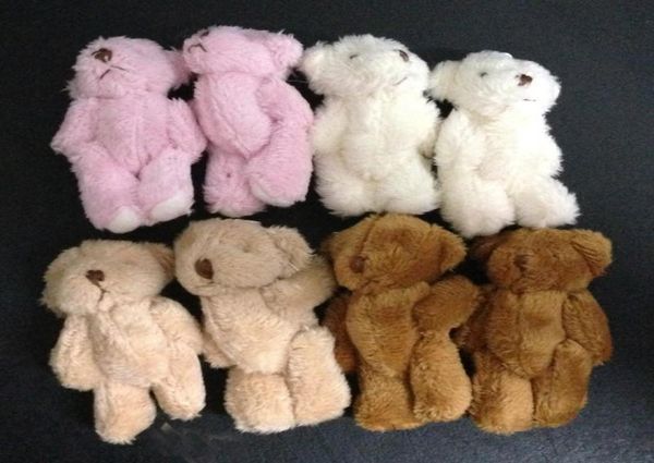 Hxltoystore 6 cm Psh Mini ours en peluche longue laine petit ours animaux en peluche jouets pendentifs pour porte-clés Bouquet 4color3468377